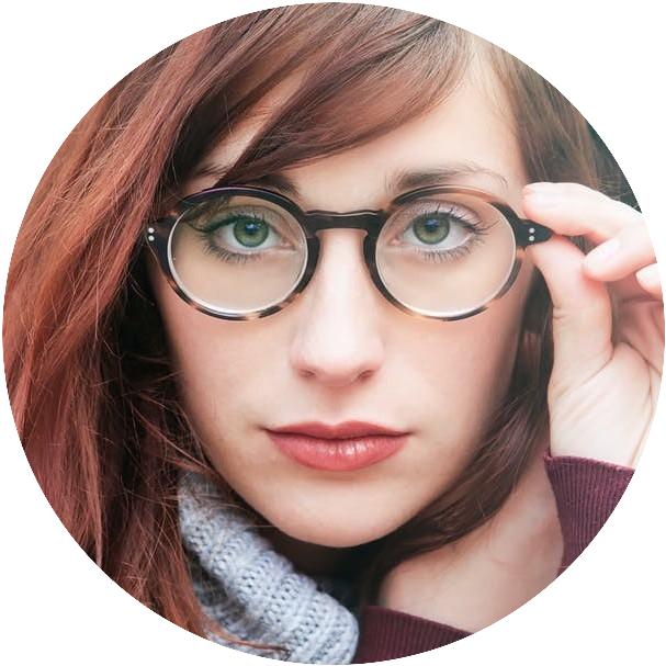 Round plastic eyeglasses