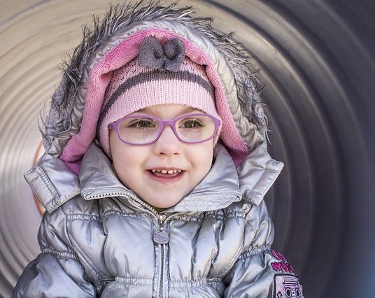 Child with glasses