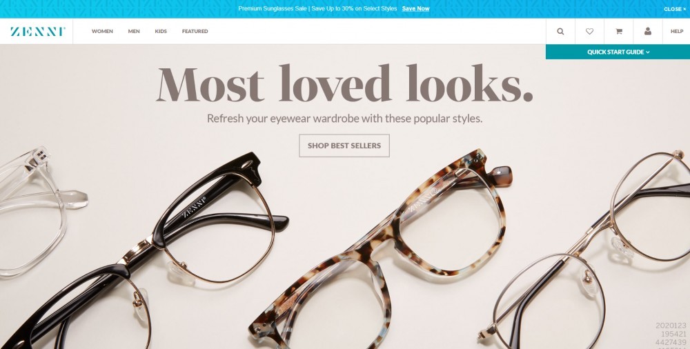 Zenni Optical Homepage