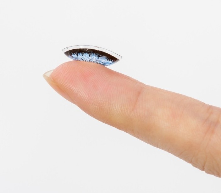 Finger with Contact Lens