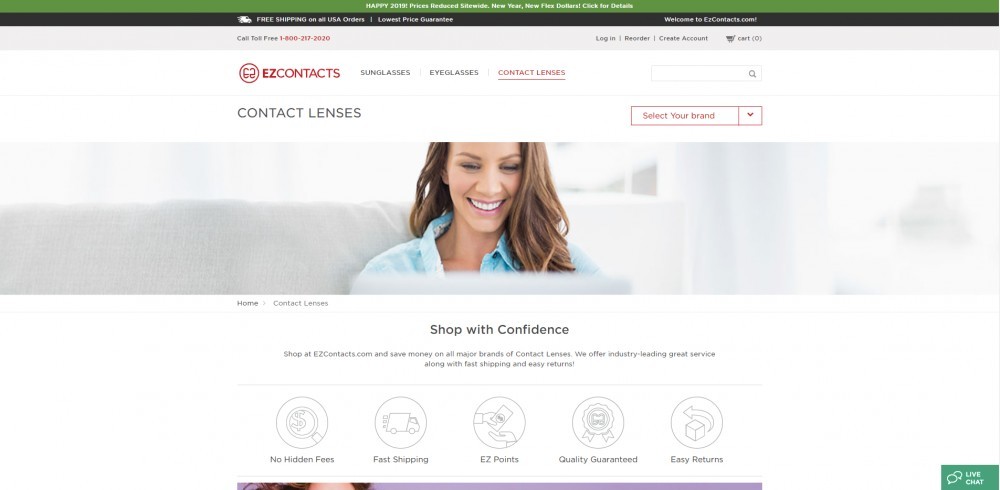EZContacts Contacts Page