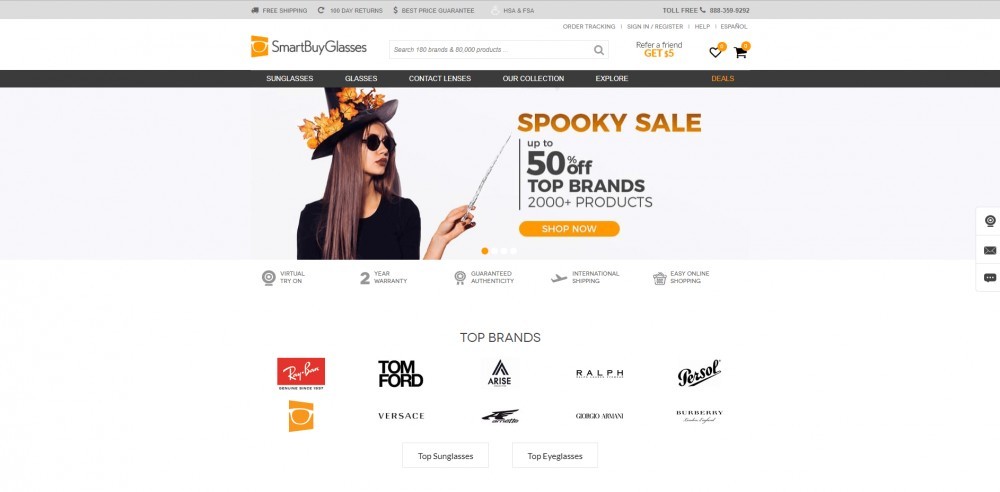 SmartBuyGlasses Homepage SmartBuyGlasses Homepage