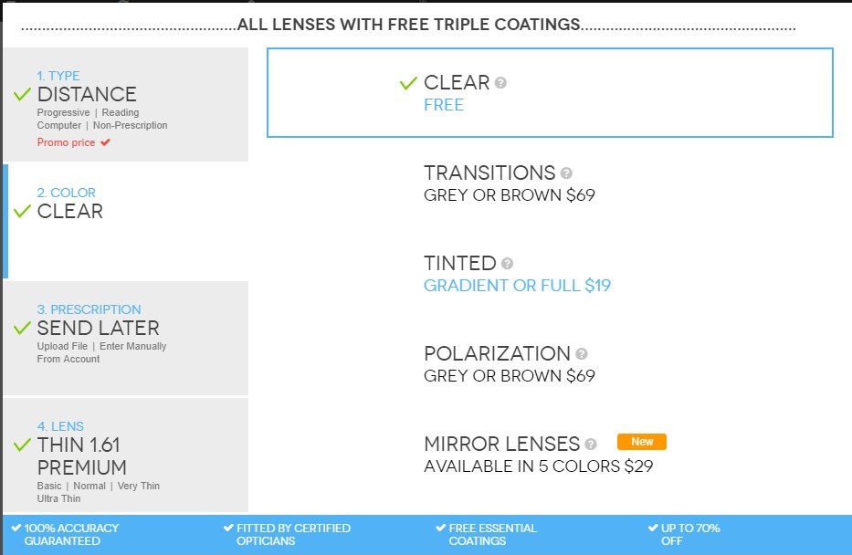 Lens upgrade options