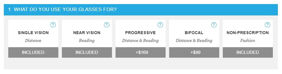 GlassesUSA lens types