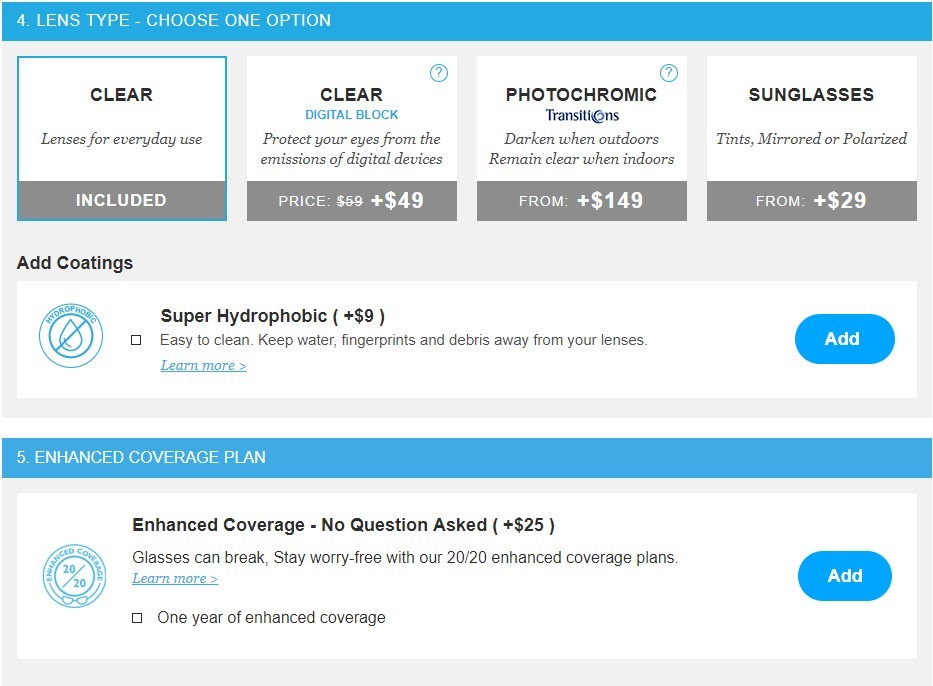 GlassesUSA upgrades
