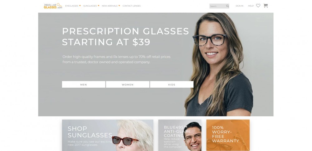 39Dollarglasses Homepage