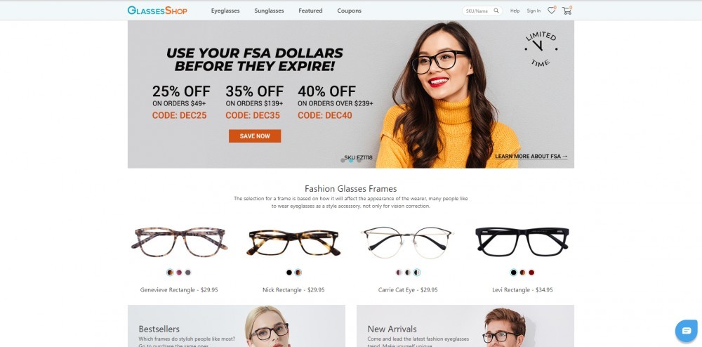 GlassesShop Homepage GlassesShop Homepage