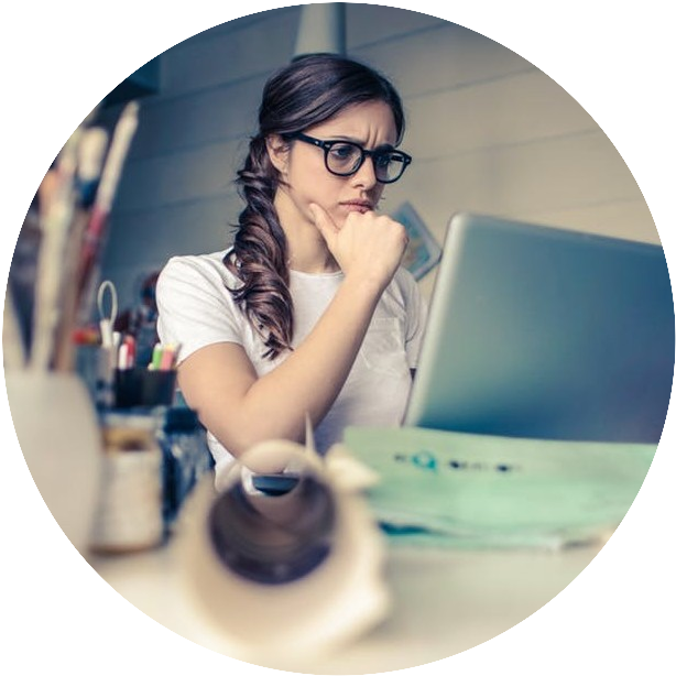 Woman deciding on purchase