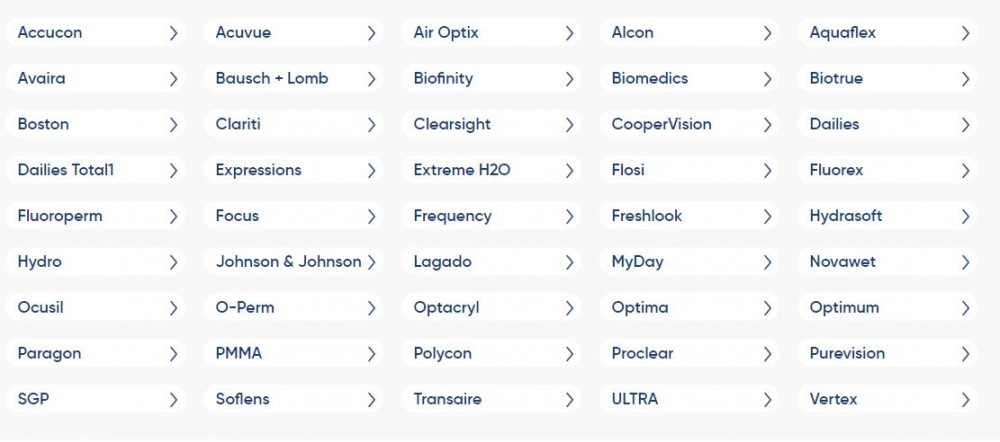 Discount Contact Lenses brands