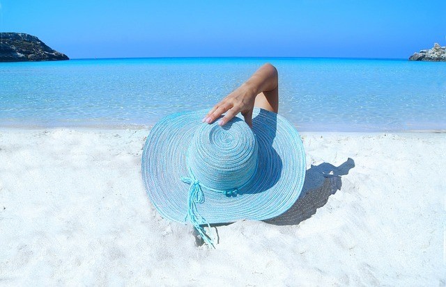 Sunbathing at the beach