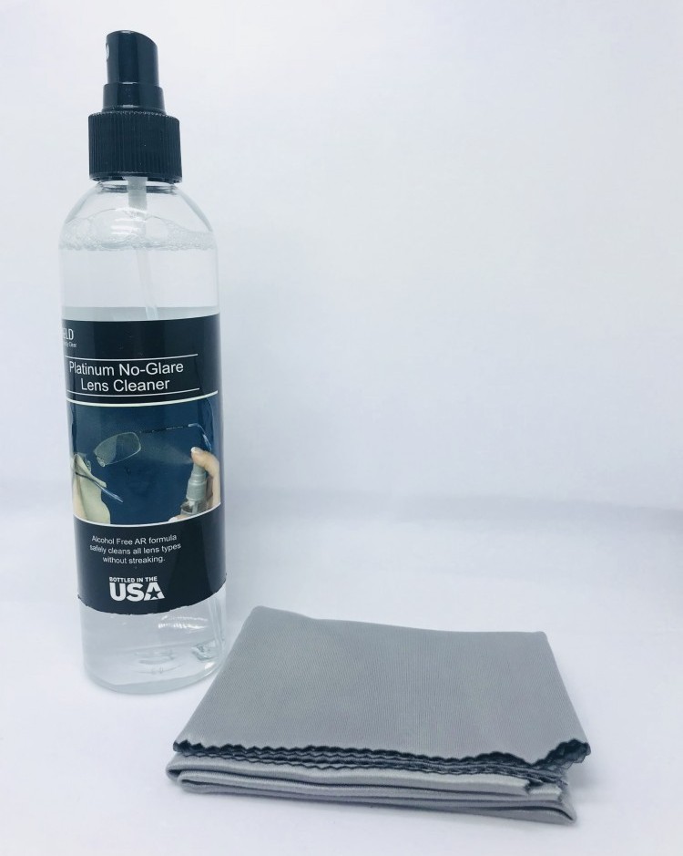 Lens cleaner with microfiber cloth